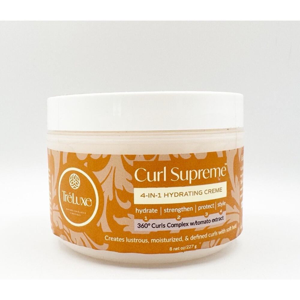 TreLuxe Curl Supreme 4-in-1 Hydrating Creme Hair Care 8 oz Defined Curls Cream